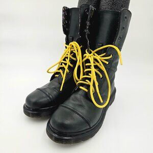 Doc Dr. Martens Amilita Triumph Floral Fold Down Leather Boots Womens Size US6